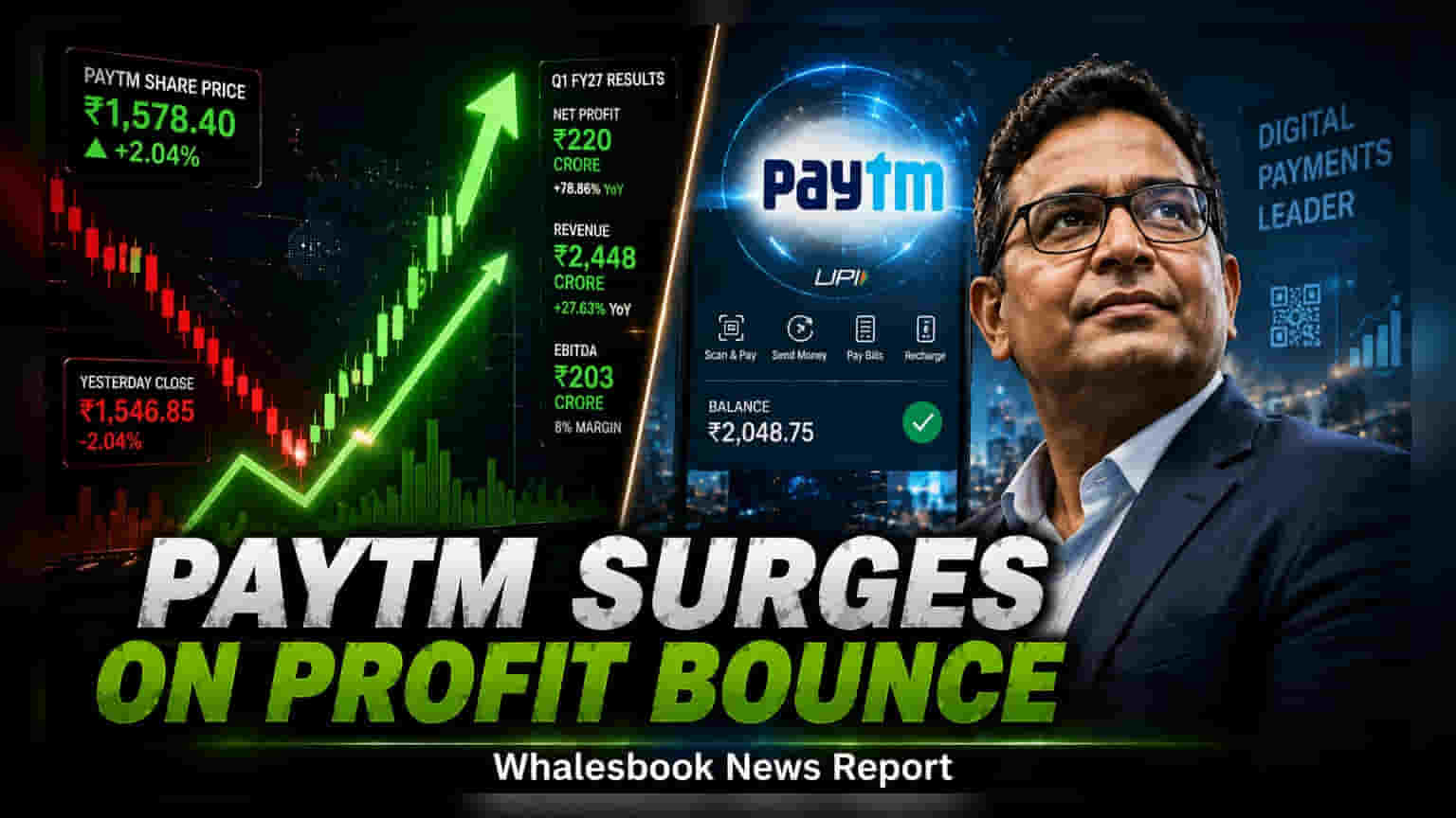 Paytm Shares Rise 2% Following Strong Q1 FY27 Earnings