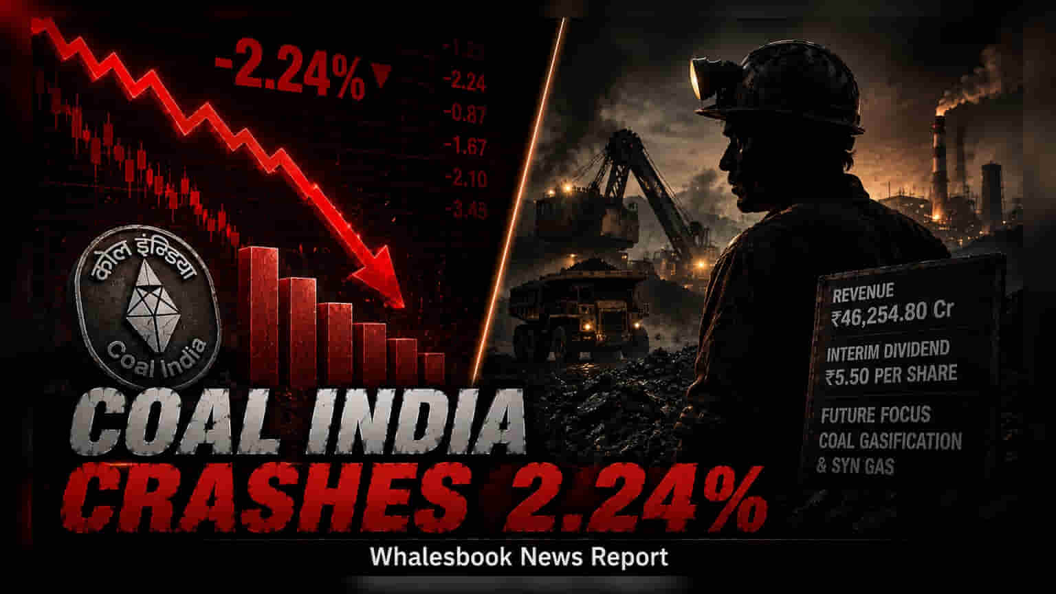 Coal India Shares Drop 2.24%, Among Top Nifty 50 Losers