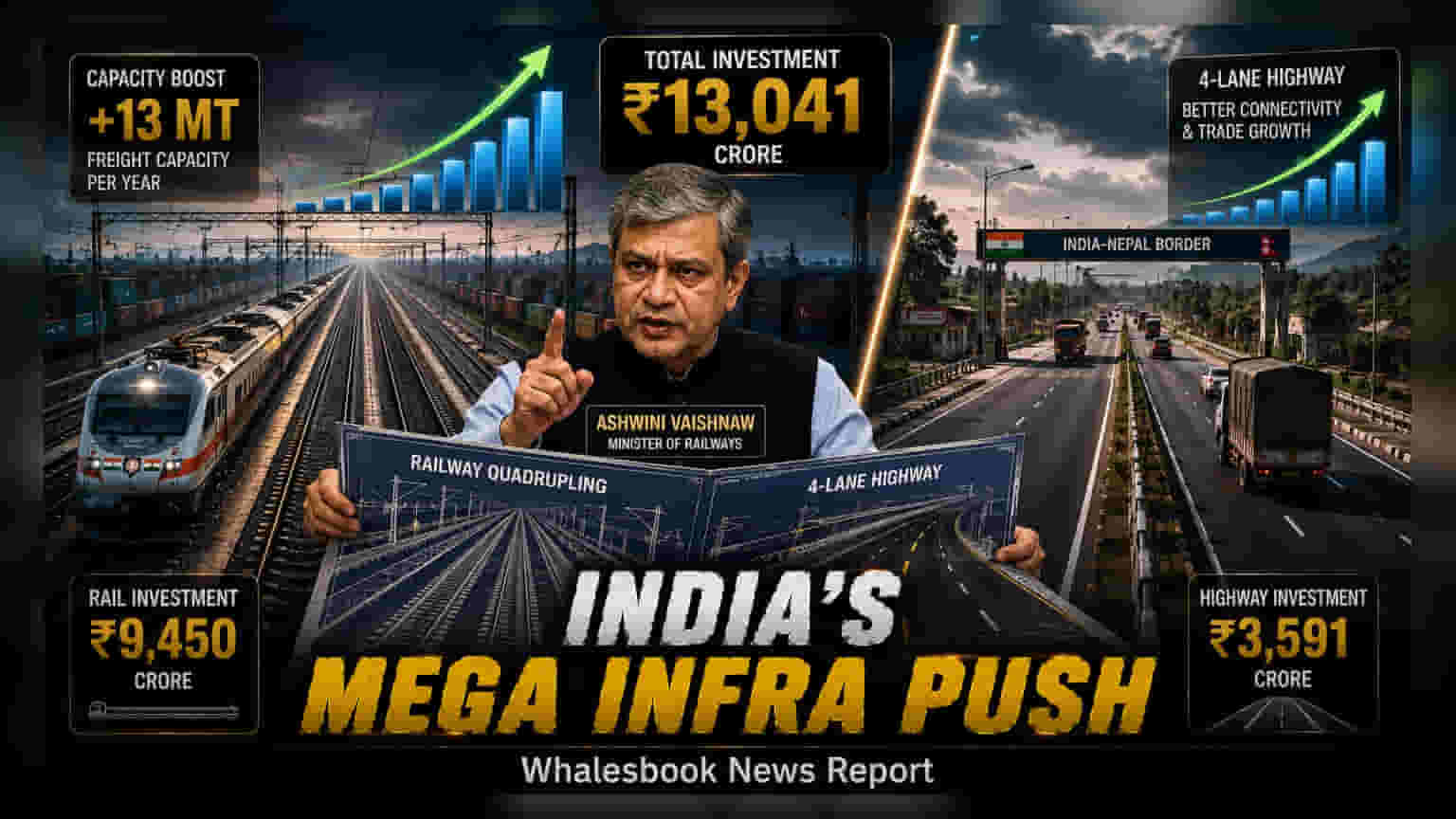 Union Cabinet Approves ₹13,041 Crore Rail and Road Projects