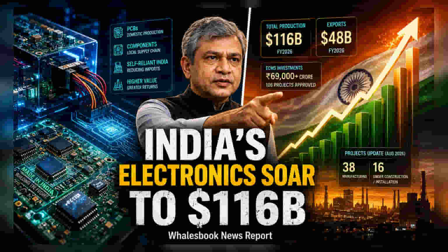 India Electronics Output Hits $116 Billion; Component Shift Gains Pace