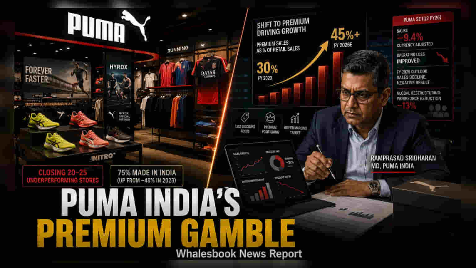 Puma India's New Strategy: डिस्काउंटला रामराम, आता प्रीमियम उत्पादनांवर लक्ष! 20-25 स्टोअर्स बंद होणार