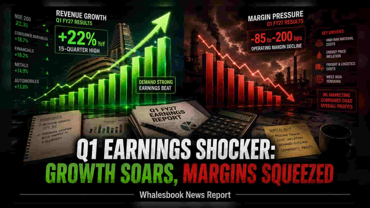 India Inc Q1 Earnings: Revenue Growth Hits 15-Quarter High Amid Margin Squeeze