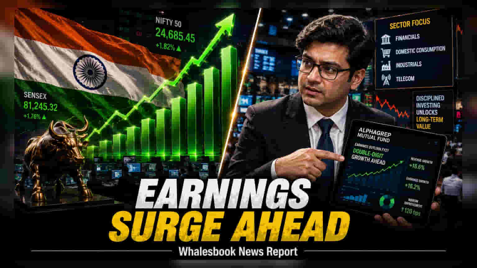 AlphaGrep MF CEO கணிப்பு: FY27-ல் நிலையான வருவாய் வளர்ச்சி சாத்தியம்!