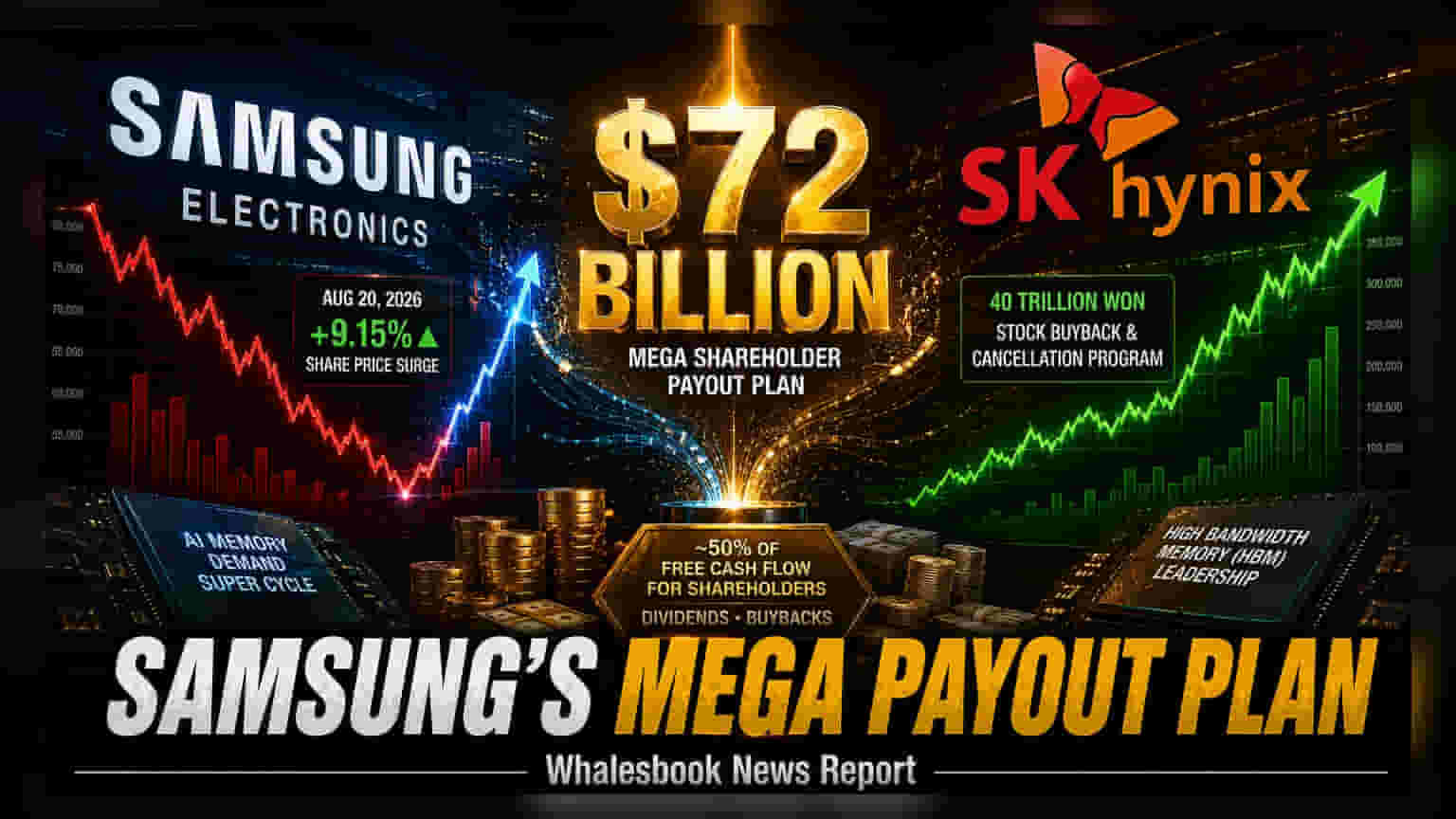 Samsung Electronics Targets $72 Billion Payout; Stock Jumps 9%