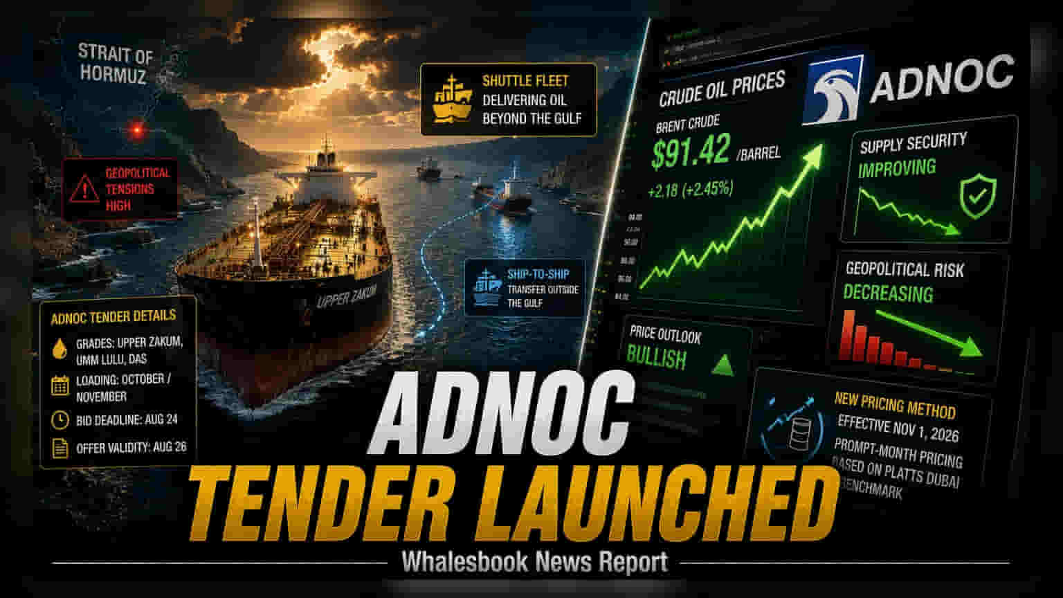 ADNOC Launches Ninth Spot Crude Tender to Bypass Strait of Hormuz