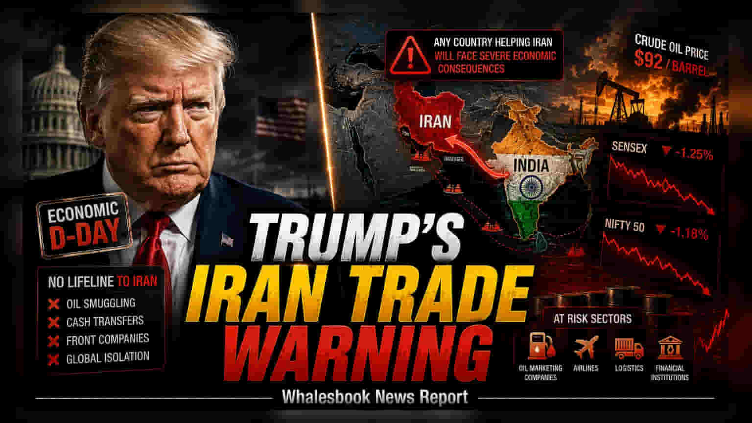 Trump નો ઈરાન સાથે વેપાર કરનાર દેશોને કડક ચેતવણી: લગાવશે ગંભીર આર્થિક પ્રતિબંધો