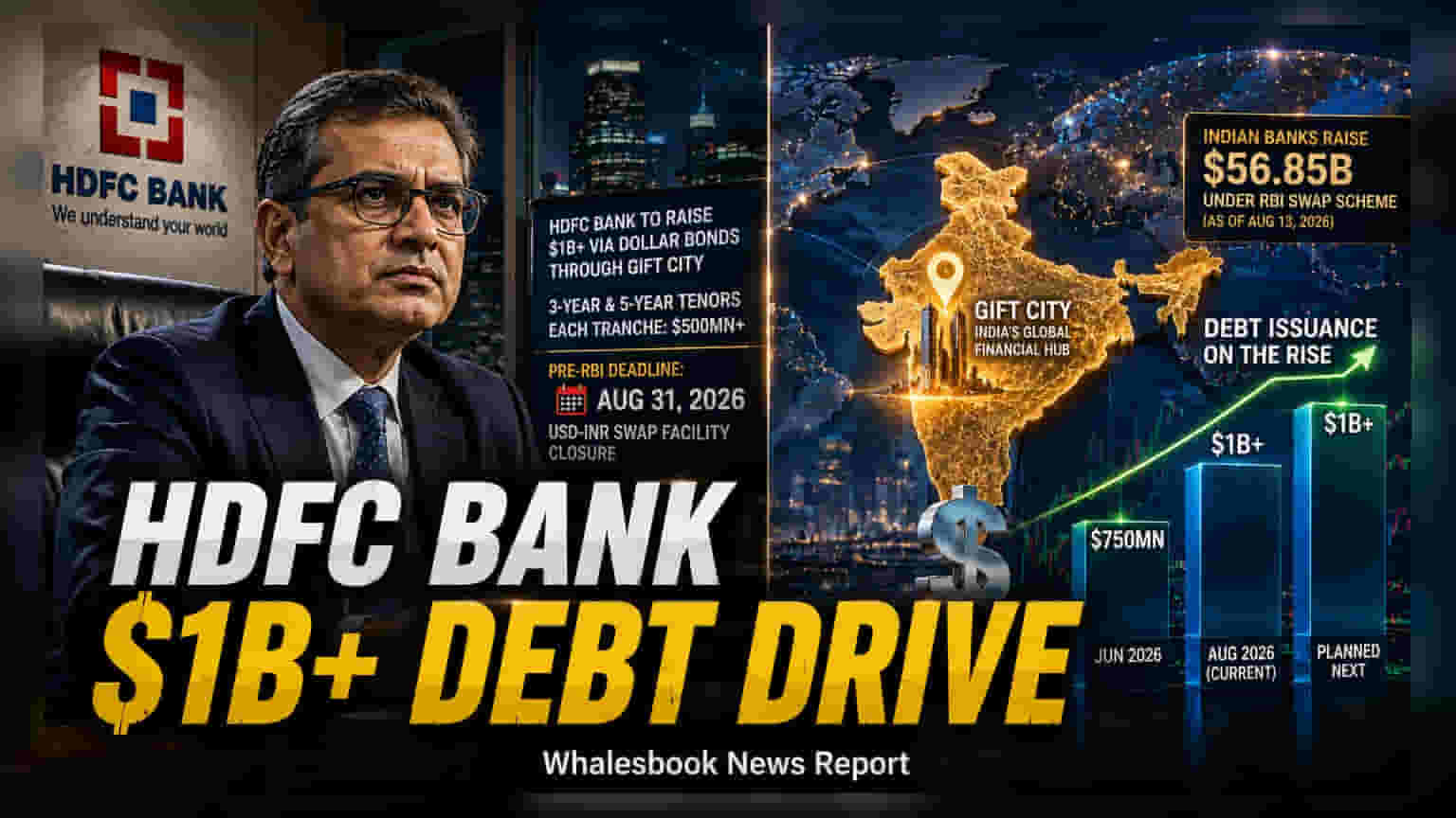 HDFC Bank Plans $1 Billion+ Overseas Debt Raise Before Aug 31