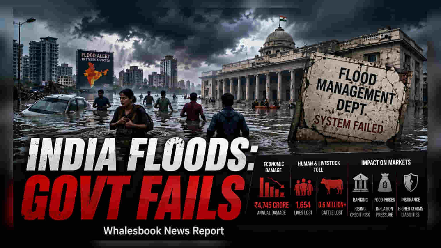 बाढ़ का बढ़ता खतरा: भारत पर आर्थिक बोझ और बाजार पर असर