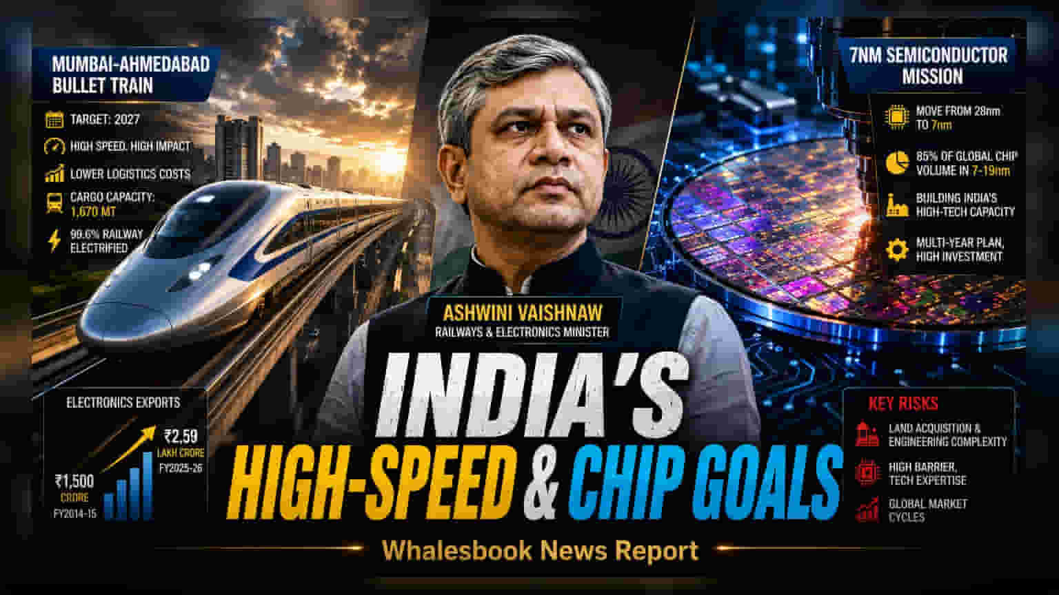 Bullet Train 2027 पर्यंत तयार, 7nm चिप निर्मितीचे लक्ष्य! अश्विनी वैष्णव यांची मोठी घोषणा