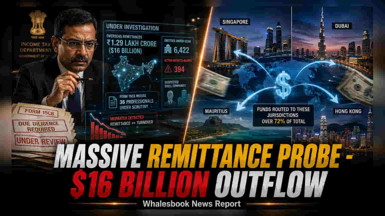 Income Tax Probes $16 Billion Overseas Remittance Network