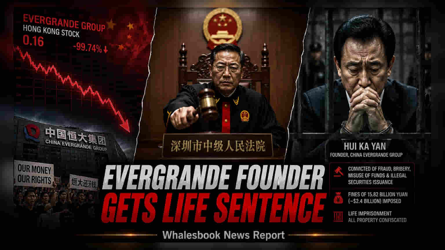 Evergrande Founder Hui Ka Yan Sentenced to Life in Prison
