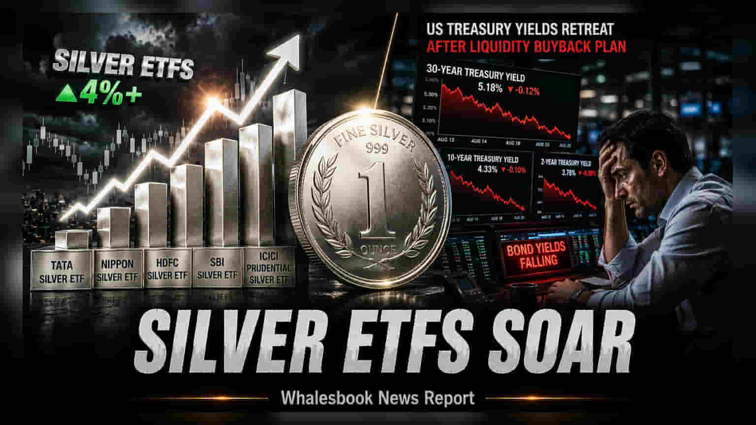 Silver ETFs Jump Up To 6% As US Yields Ease On Treasury Move