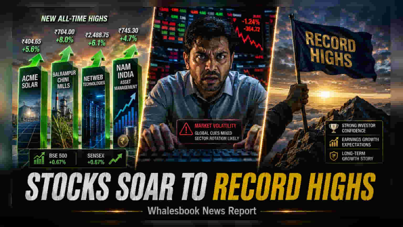 ACME Solar, Balrampur Chini Hit Record Highs: Aug 20 Market Update