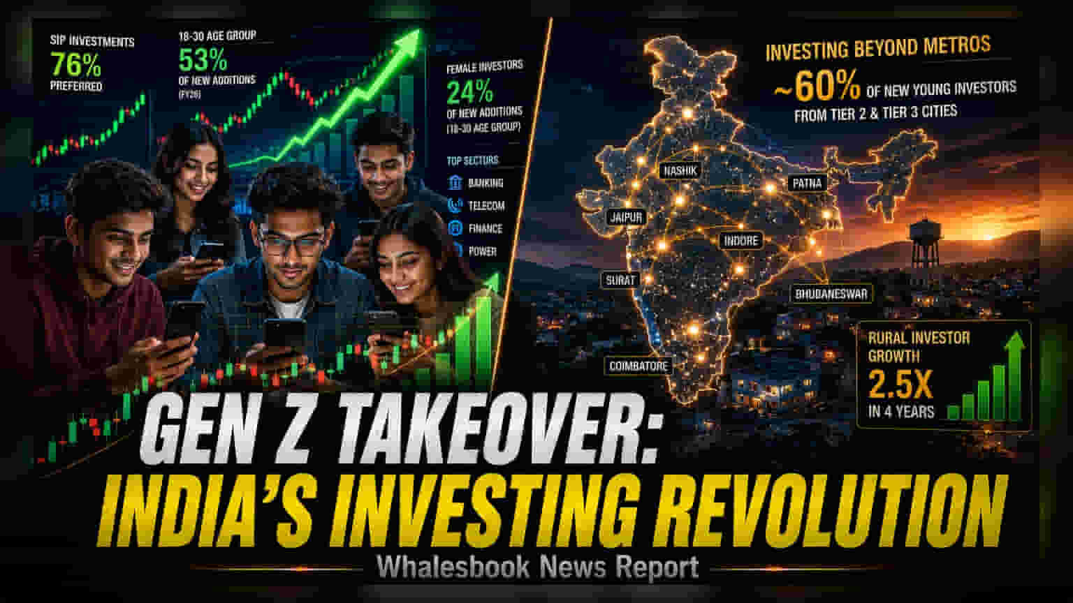Gen Z Investor Base Rises 7x: भारत के शेयर बाज़ार में आई नई लहर, मेट्रो शहरों से आगे बढ़ा निवेश