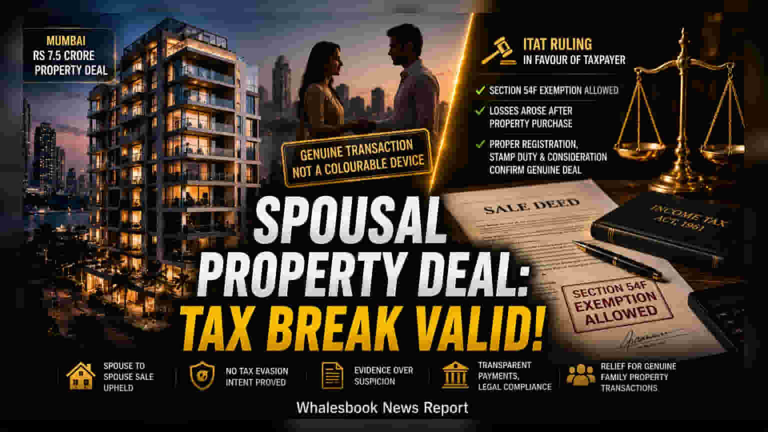ITAT Backs Rs 7.5 Cr Spousal Property Deal for Tax Benefit