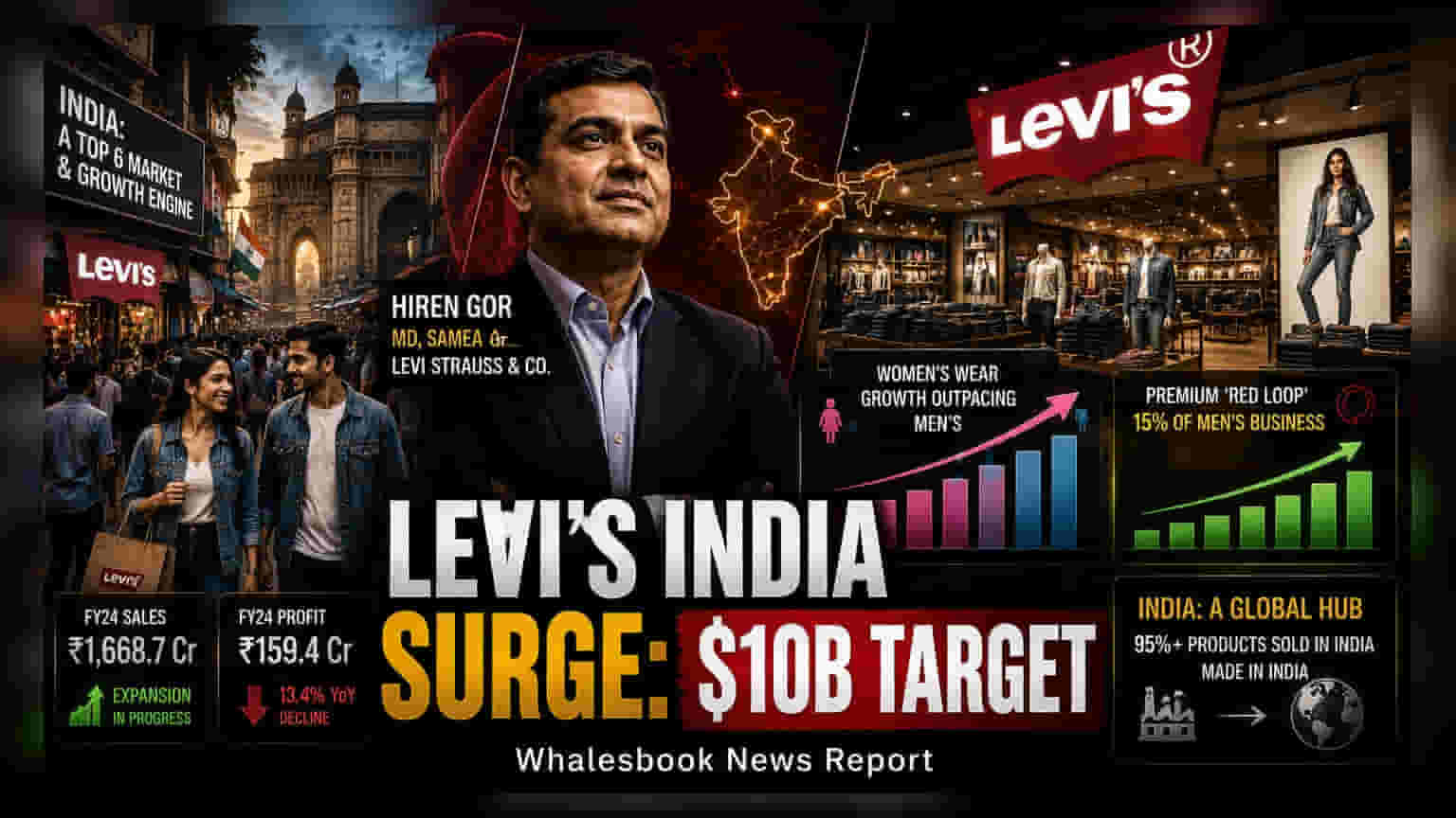 Levi's కొత్త లక్ష్యం: ఇండియా సాయంతో $10 బిలియన్ రెవెన్యూ సాధన!