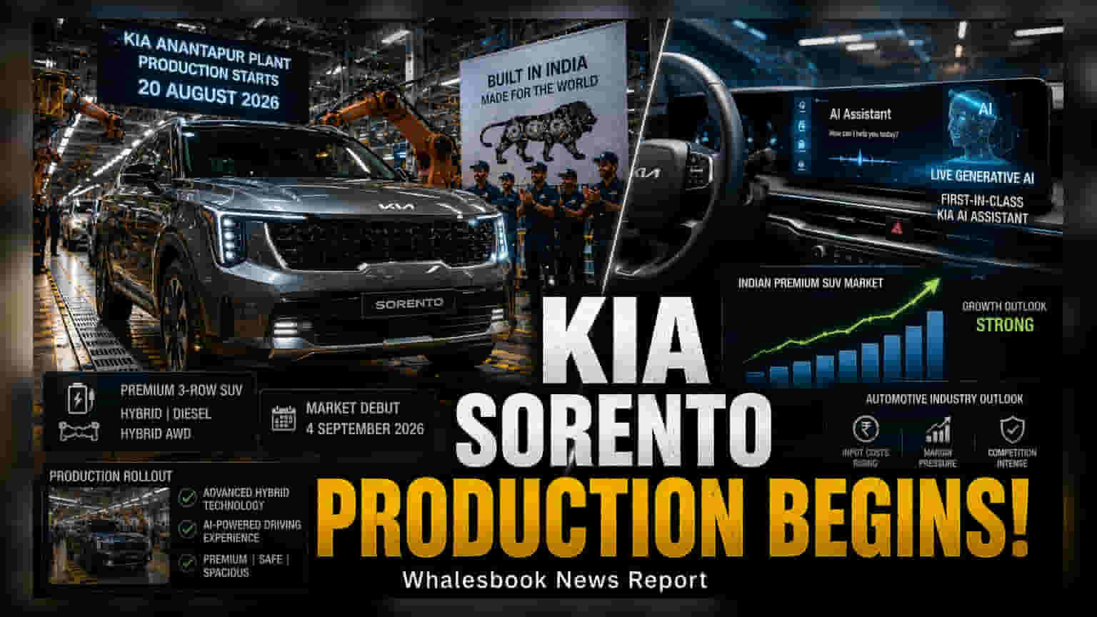 Kia Sorento: మార్కెట్లోకి దూసుకువస్తున్న కొత్త SUV.. భారీ పోటీకి సిద్ధం!