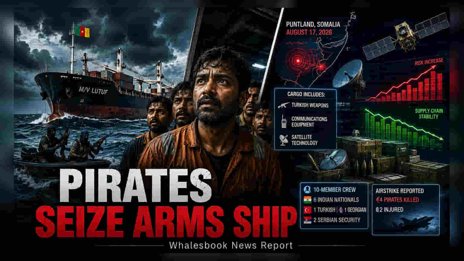 Pirates Hijack Ship M/V LUTUF; 6 Indians Among 10 Crew