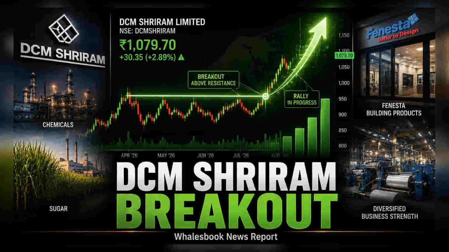 DCM Shriram Stock Rises 3% After Technical Breakout