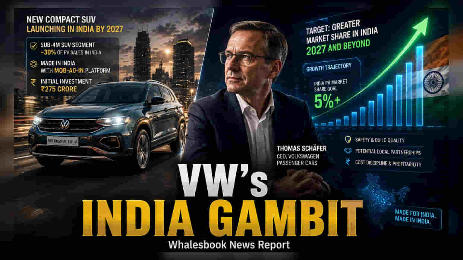Volkswagen to Launch Compact SUV in India by 2027