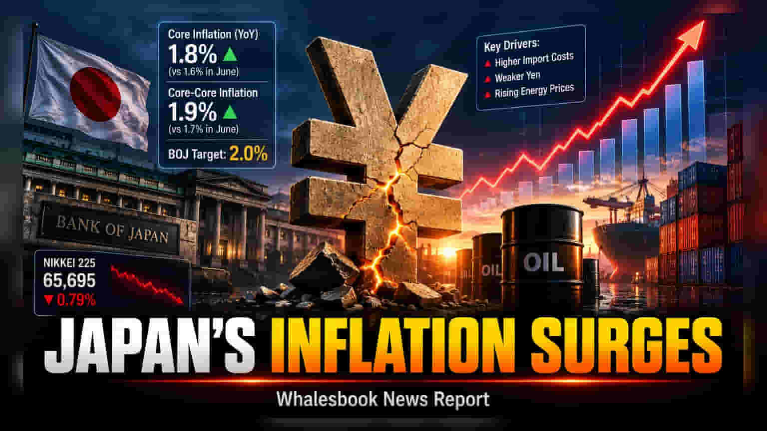 Japan Core Inflation Hits 1.8%, BOJ Eyes September Rate Hike