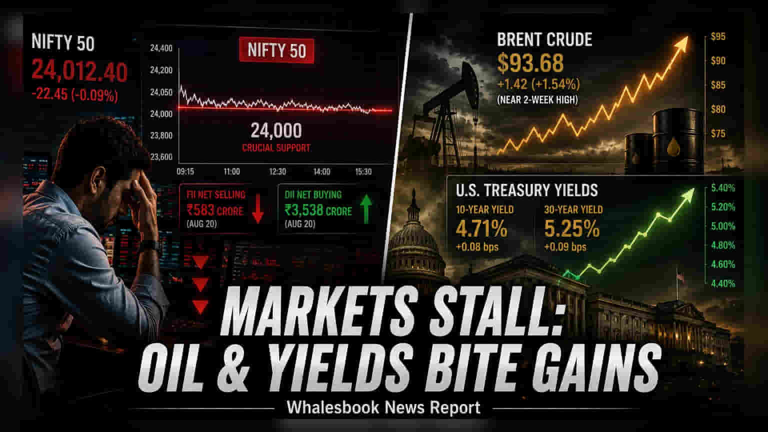 Indian Equities: ક્રૂડના ભાવ ₹94 નજીક અને US Yields વધતા બજારમાં અસ્થિરતા