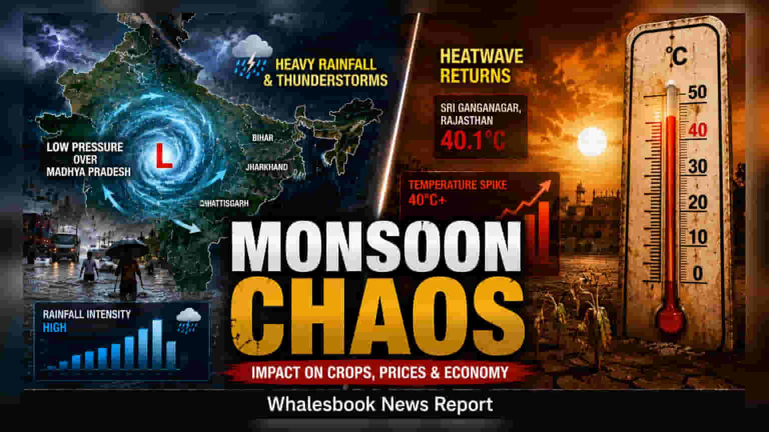 India's Weather Split: Monsoon Rains and Heat Risks Impact Markets