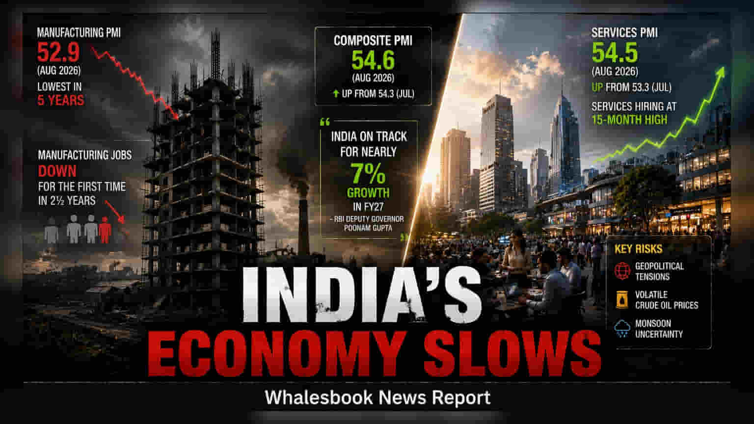 India Manufacturing PMI Slips To 5-Year Low As Services Growth Picks Up