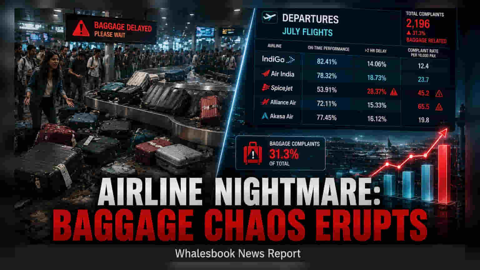 DGCA July Data: Baggage Issues Top Airline Complaints