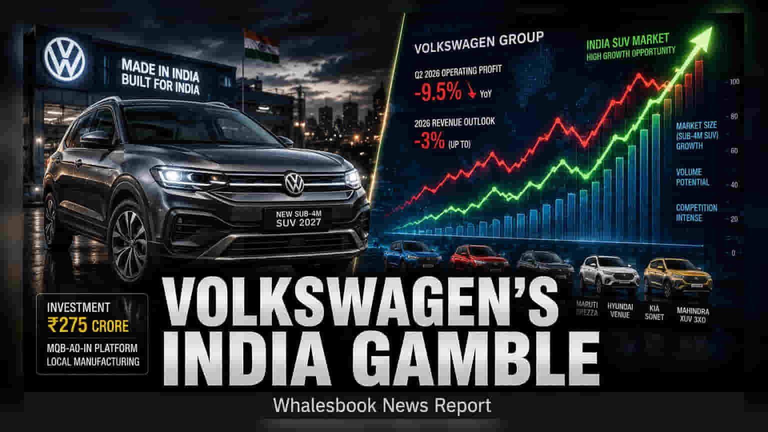 Volkswagen to Launch Sub-4 Meter SUV in India by 2027