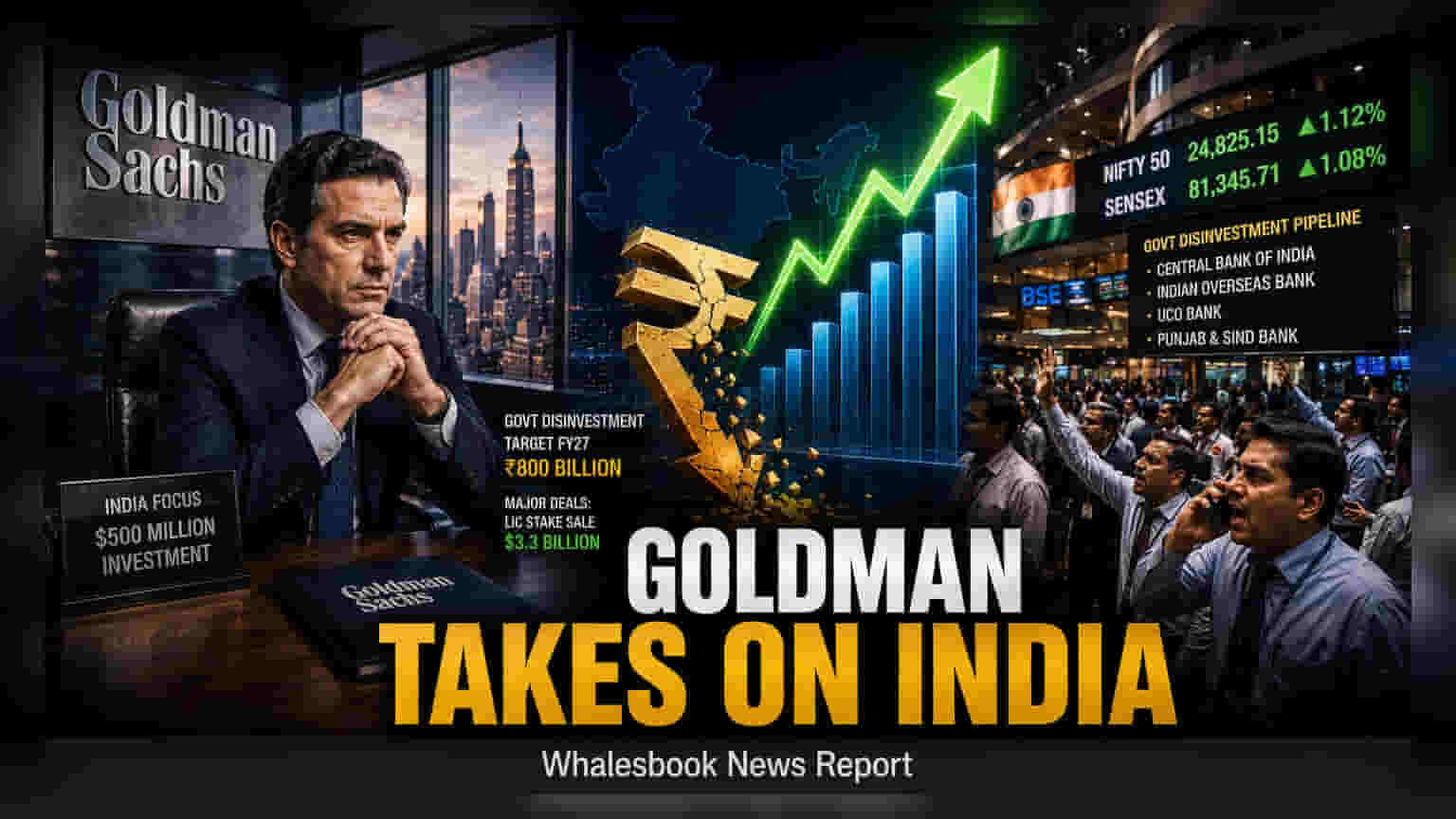 Goldman Sachs Gains Traction in India Government Share Sales