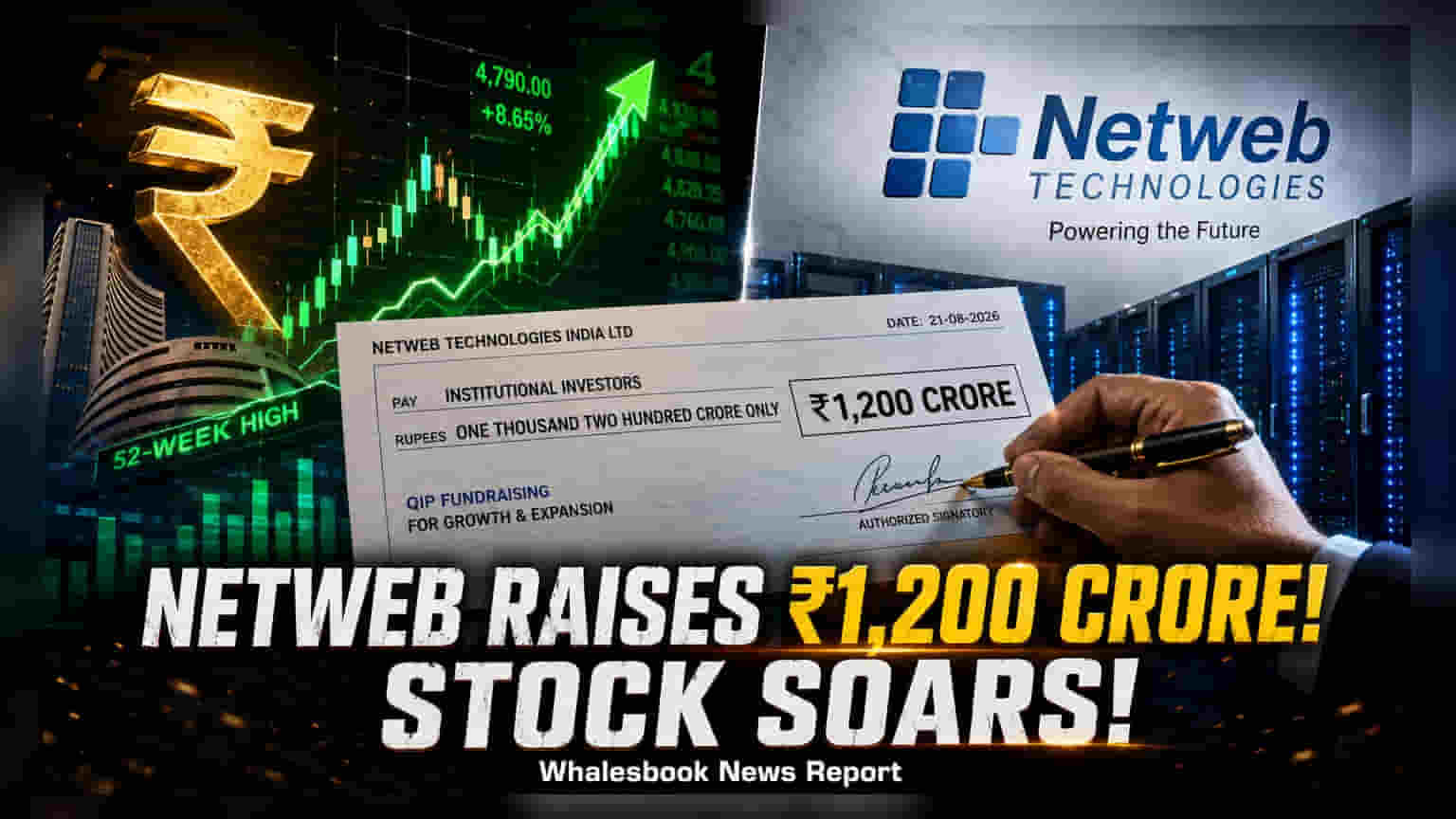Netweb Technologies Raises ₹1,200 Crore Via QIP, Stock Hits 52-Week High