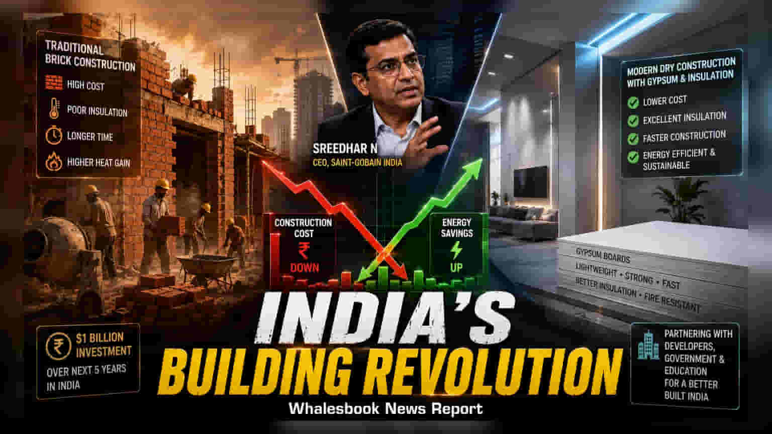 Saint-Gobain India CEO Pushes Gypsum Over Bricks for Homes