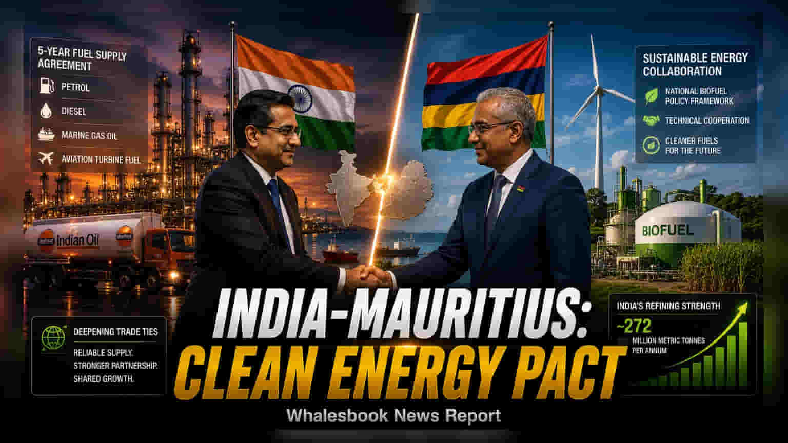 Indian Oil Corp Signs 5-Year Energy Supply Pact With Mauritius