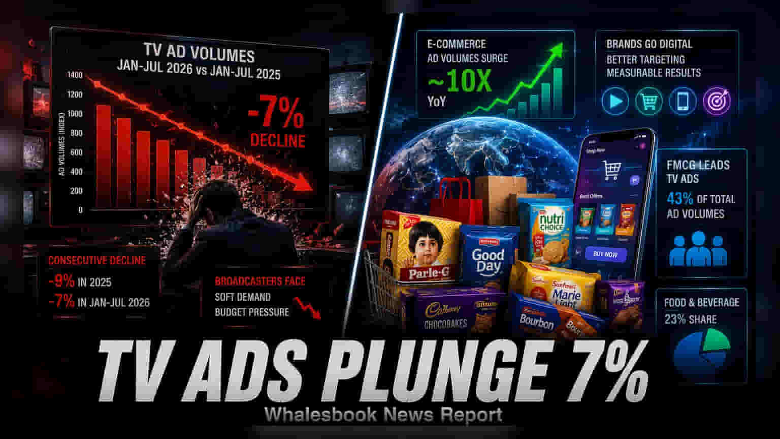 TV Ad Volumes Drop 7% as Brands Shift Spends to Digital