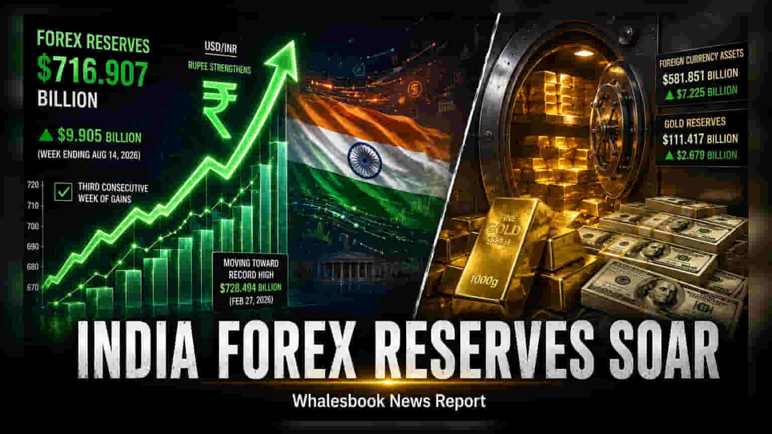India Forex Reserves: खज़ाना भरा! विदेशी मुद्रा भंडार $9.9 अरब बढ़कर $716.9 अरब हुआ