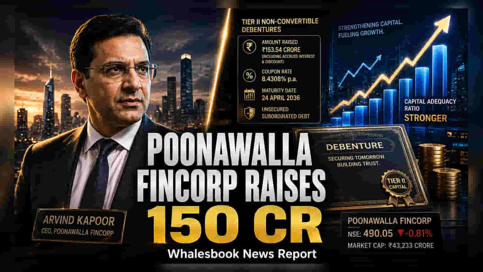 Poonawalla Fincorp: ₹150 கோடி கடன் பத்திரங்கள் வெளியீடு - மூலதனத்தை வலுப்படுத்தும் NBFC!