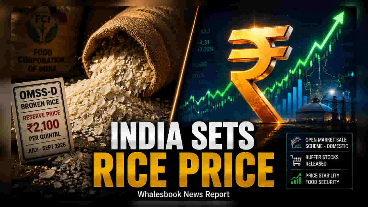 India Reports ₹2,100/Quintal Reserve Price For Broken Rice