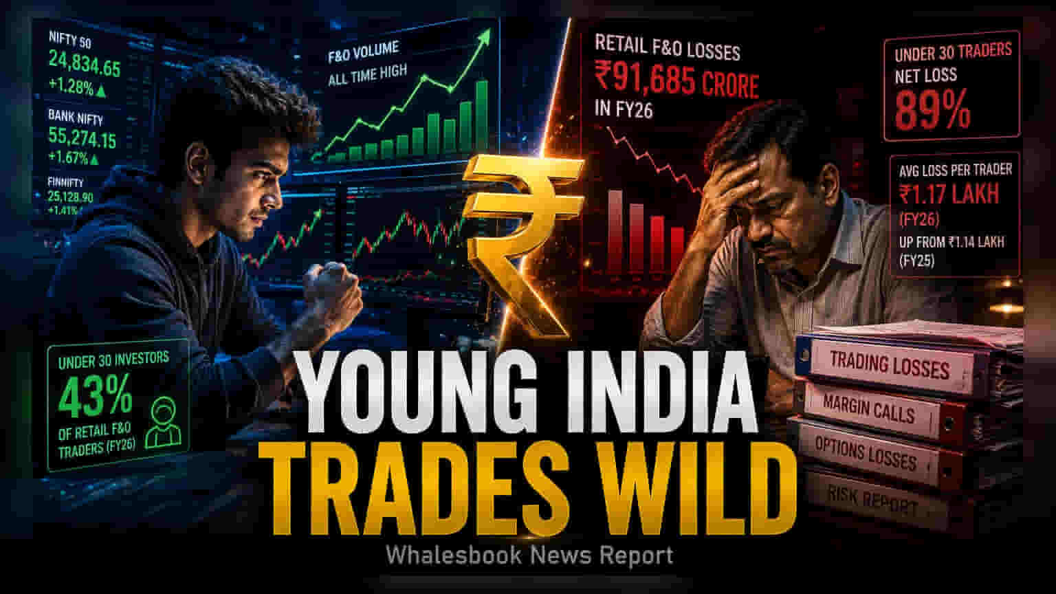 Indian Youth Dominate F&O Trading As 89% Report Losses