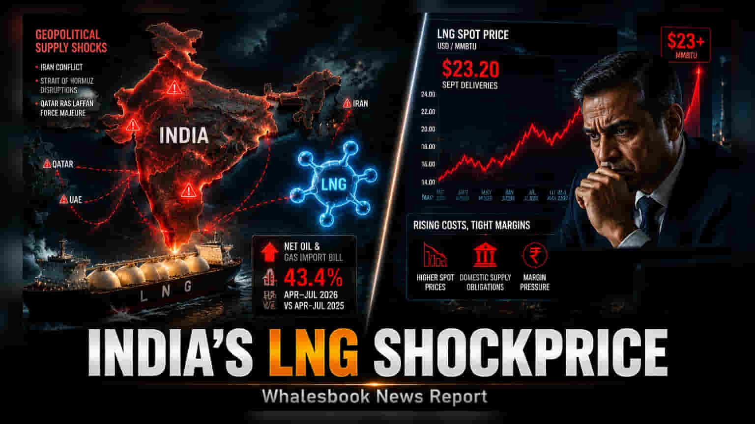 India Faces Record LNG Spot Prices as Supply Shocks Persist
