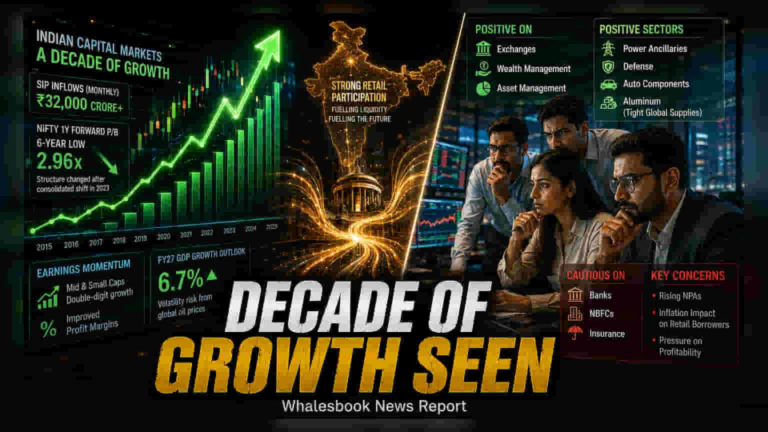 InvestValue கணிப்பு: அடுத்த 10 ஆண்டுகளுக்கு பங்குச் சந்தையில் ஏற்றம்! வங்கித் துறைக்கு மட்டும் எச்சரிக்கை