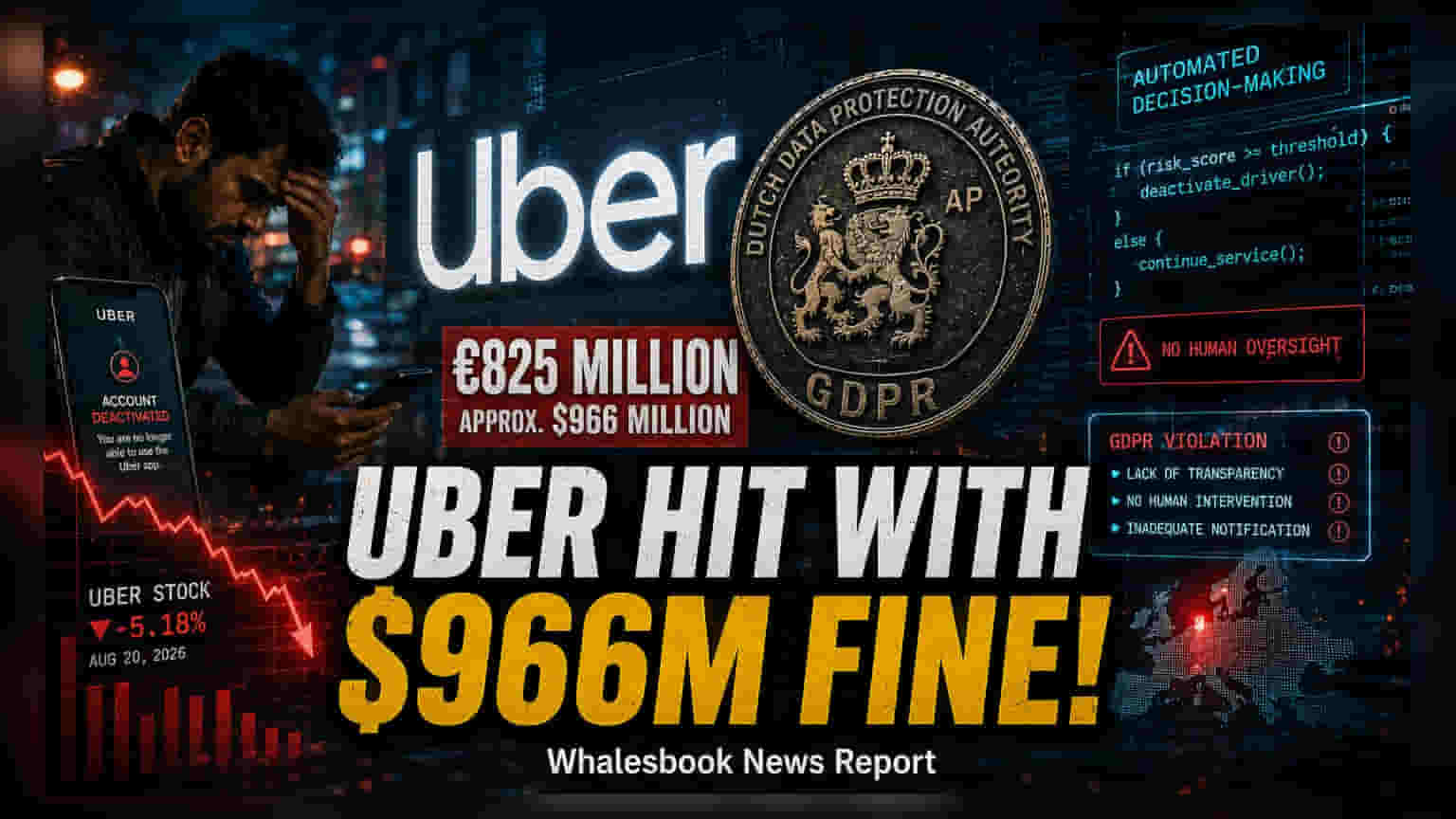Uber Fined $966 Million By Dutch Regulator Over Driver Bans