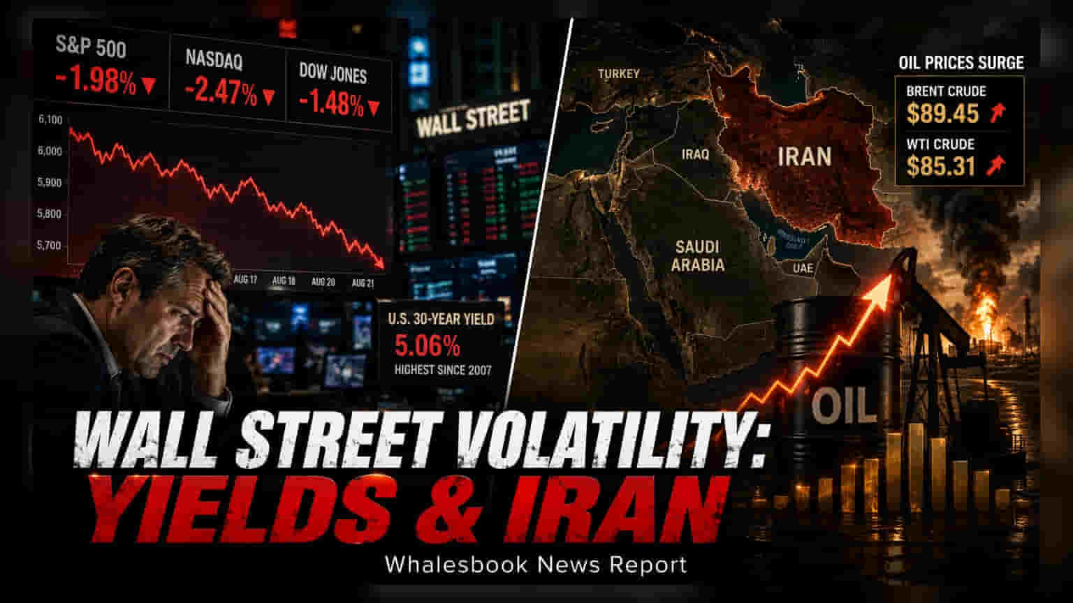 Wall Street में गिरावट, बॉन्ड यील्ड और ईरान टेंशन से बाज़ार में खलबली