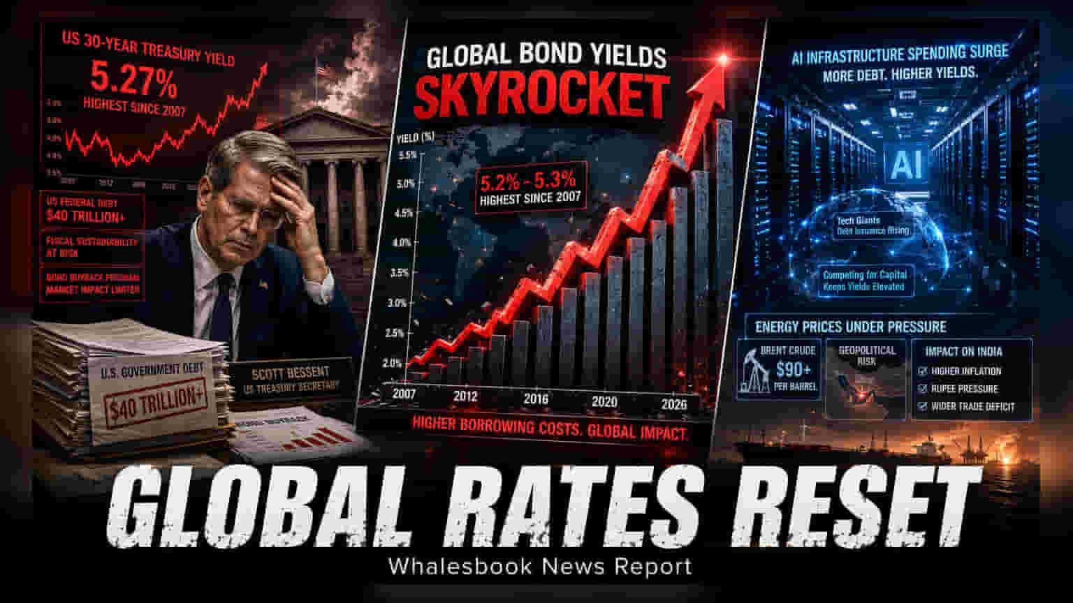 Global Bond Yields: 2007 ਦੇ ਰਿਕਾਰਡ ਪੱਧਰ 'ਤੇ ਪਹੁੰਚੇ ਵਿਆਜ ਦਰਾਂ, ਭਾਰਤੀ ਬਾਜ਼ਾਰਾਂ 'ਤੇ ਕੀ ਹੋਵੇਗਾ ਅਸਰ?