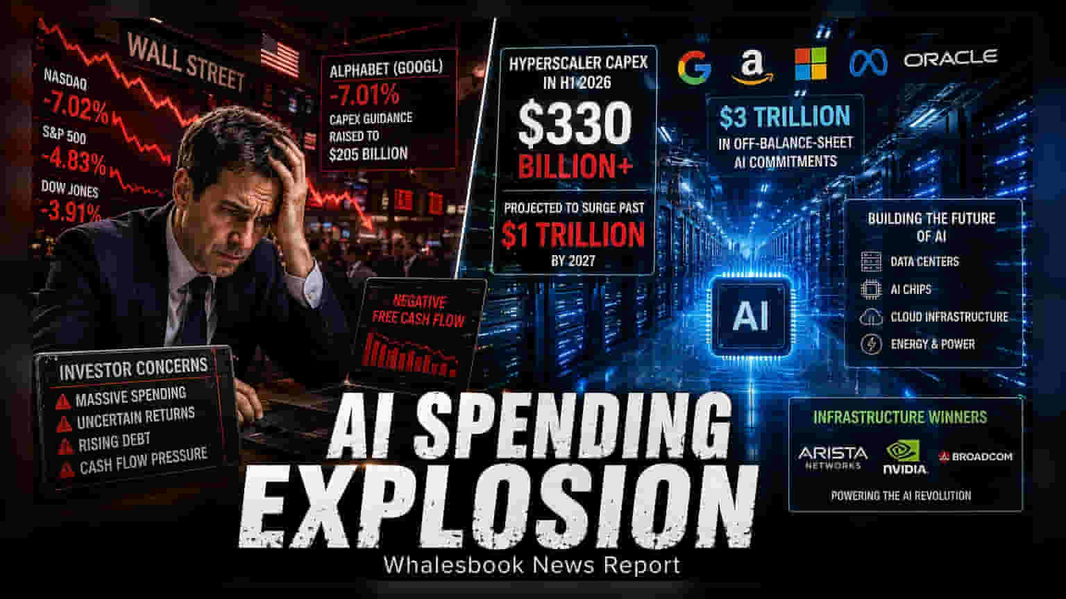 Big Tech AI முதலீடு: 1 டிரில்லியன் டாலர்களை தாண்டும்! முதலீட்டாளர்களுக்கு கலக்கம்