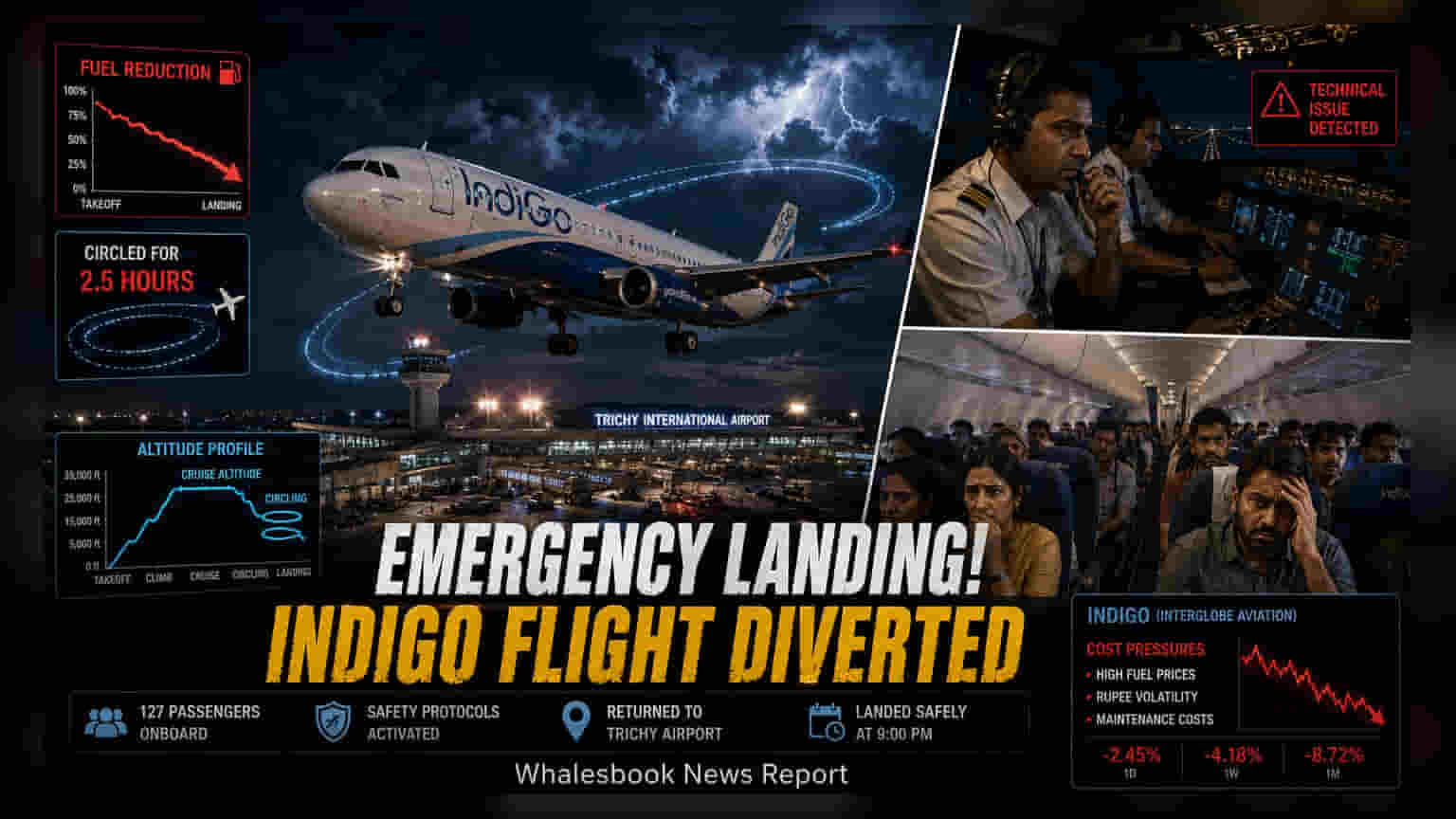 IndiGo விமானம்: தொழில்நுட்பக் கோளாறு காரணமாக திருச்சிக்கே திரும்பியது!