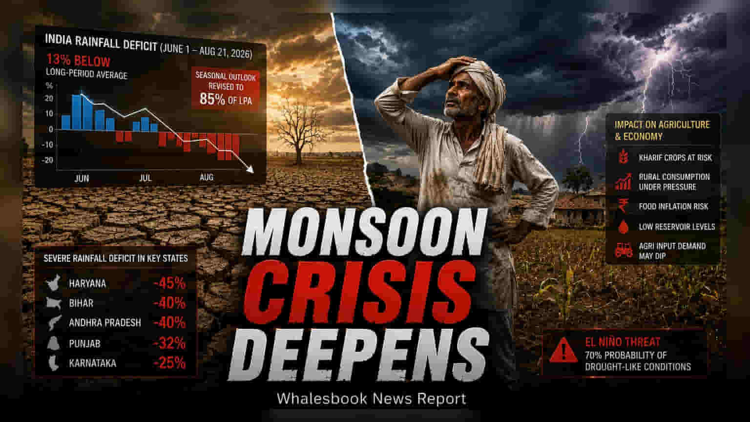 India Monsoon Update: अल नीनो का साया, खरीफ फसल पर खतरा! ग्रामीण मांग और महंगाई पर असर की चिंता