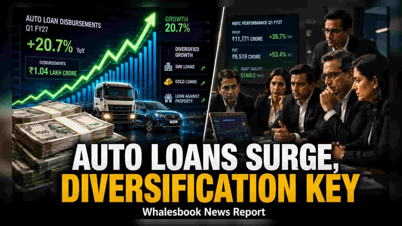 Auto NBFCs Report 20.7% YoY Disbursement Growth in Q1 FY27