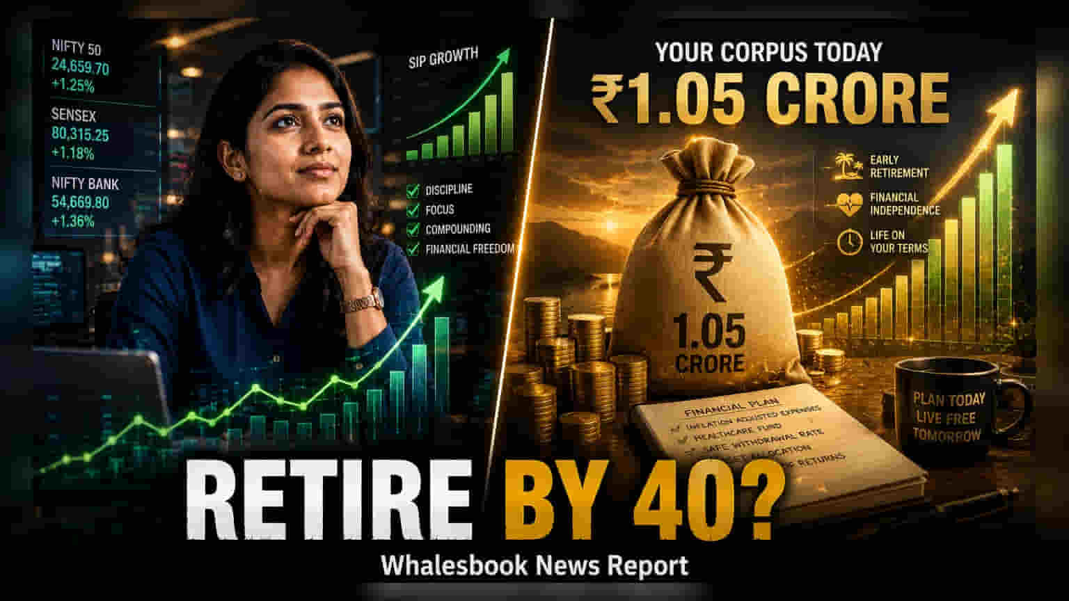 Rs 1.05 కోట్ల పోర్ట్‌ఫోలియోతో 40 ఏళ్లకే రిటైర్మెంట్? రియాలిటీ చెక్!