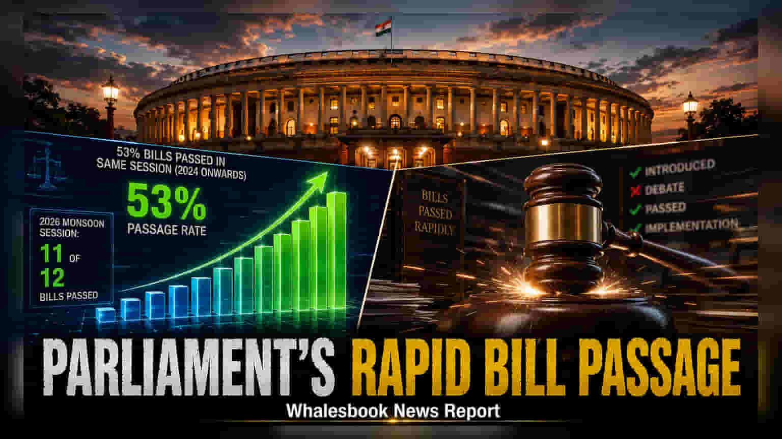 18वीं लोकसभा में 53% बिल हुए पेश, निवेशकों के लिए कैसी है खबर?